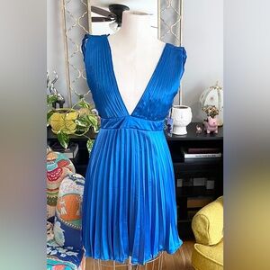 Backless Sincerely Jules Vibrant Blue Mini Dress low cut